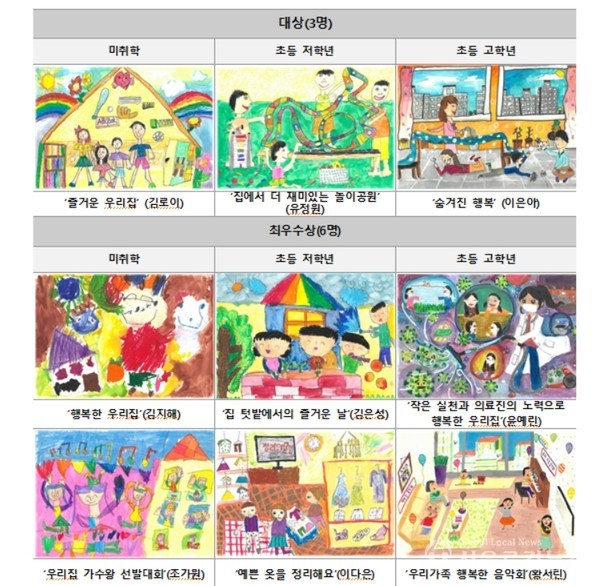 대회 수상작(9점) 이미지 - ‘대상(3명)’ ‘최우수상(6명)’ / 서울주택공사
